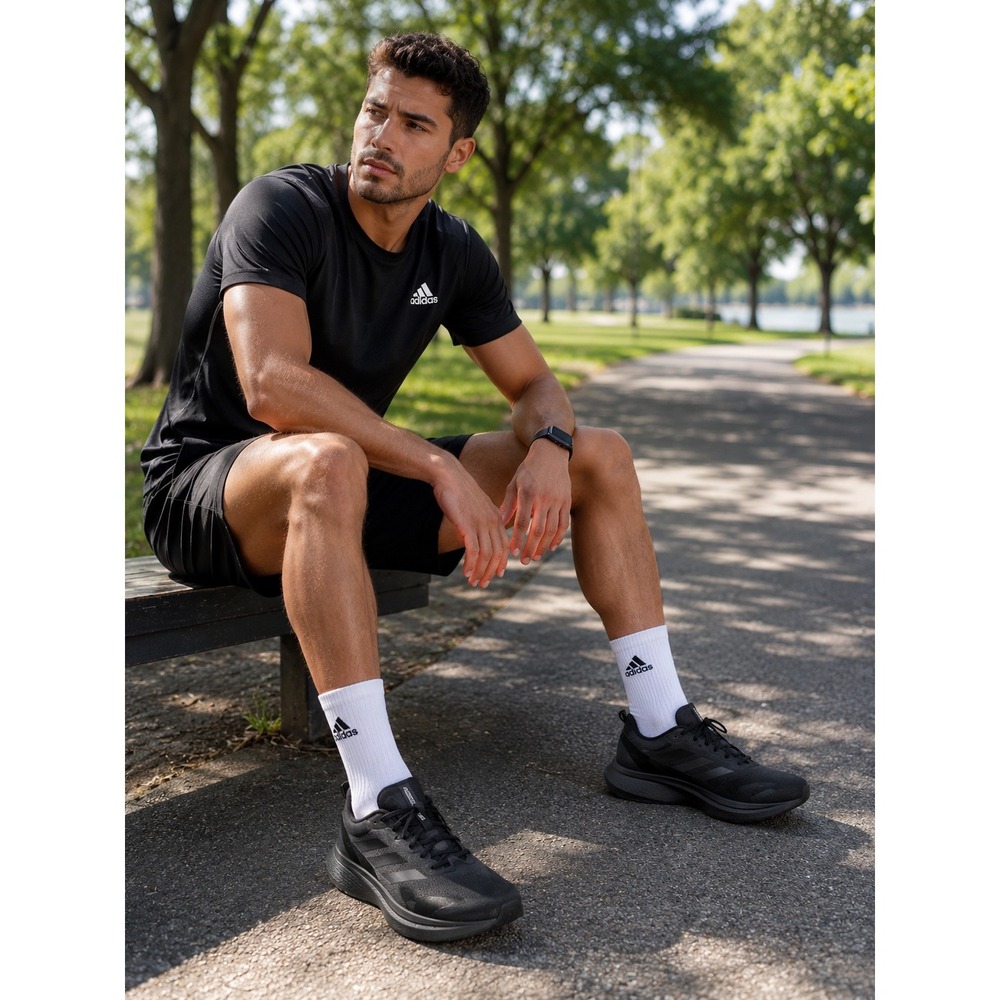 Adidas Adizero Evo SL Mens Running Shoes Triple Black Lightstrike Pro Train 100